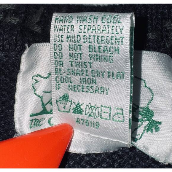 Vintage Quacker Factory Black Cardigan 1X Snowmen Christmas Winter Cat Holiday - Picture 9 of 9